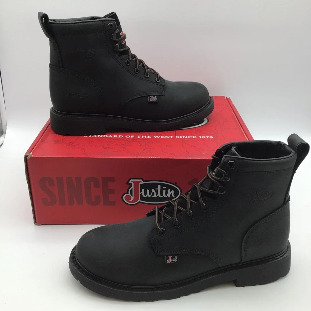 Justin Mens Dayworker Onyx Cowhide 6
